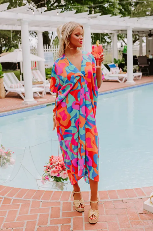 Beachy Days Caftan Midi in Ocean Wave sold by Impressions