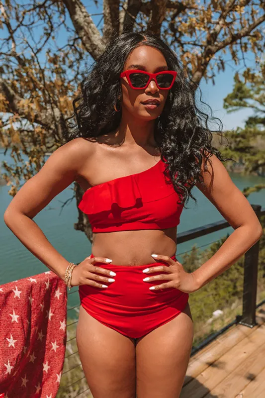 Down By The Lake High Waist Bikini Bottom sold by Impressions