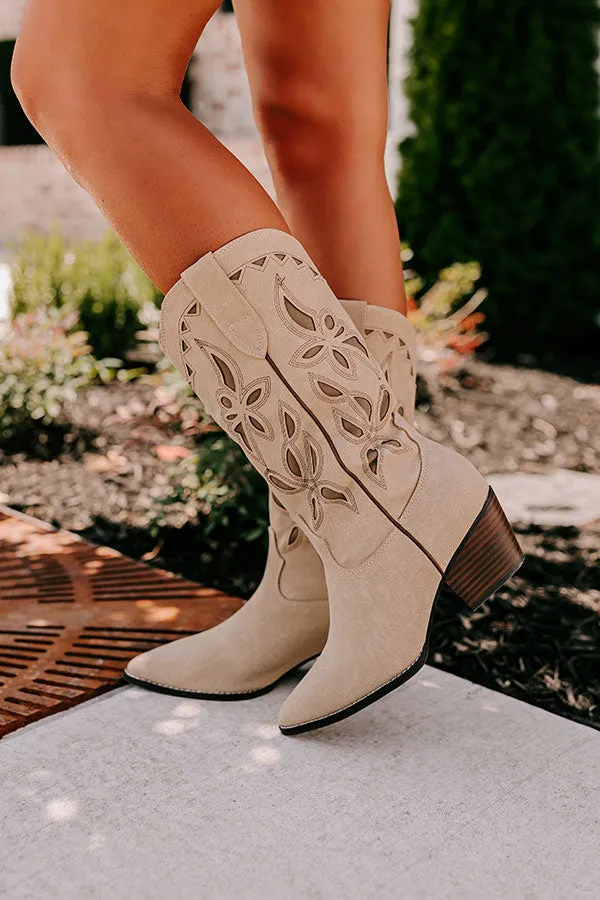 The Maeve Faux Nubuck Cowboy Boot sold by Impressions