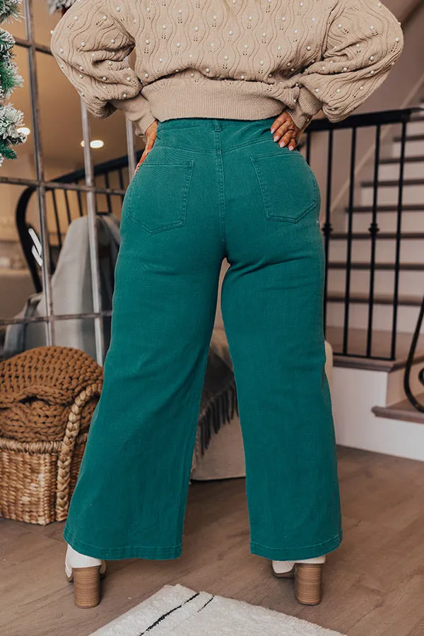 The Dex High Waist Straight Leg Jean In Jade Curves sold by Impressions