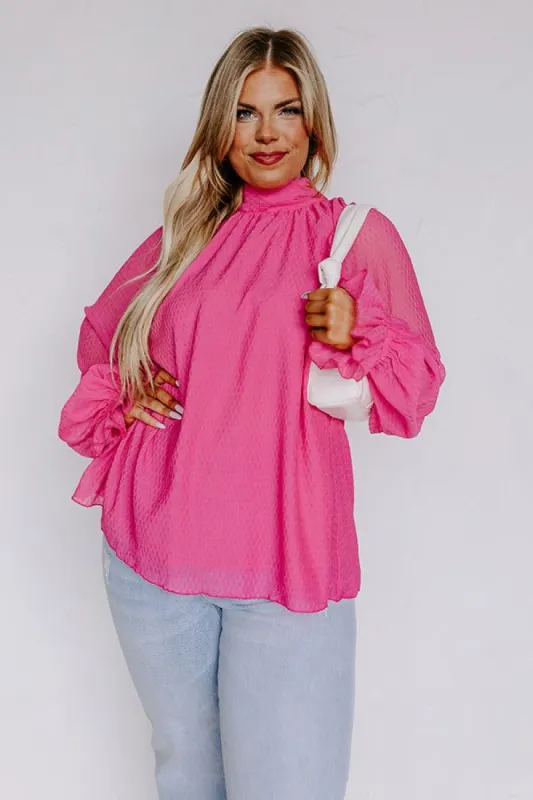 Simply Polished Shift Top in Pink Curves sold by Impressions