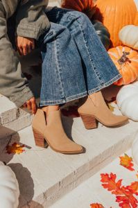 The Destiny Bootie In Taupe sold by Impressions