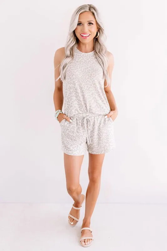 Call Of The Styled Leopard Shorts In Warm Taupe sold by Impressions