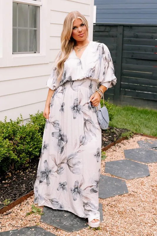 Courtyard Dreaming Floral Maxi Dress Curves sold by Impressions