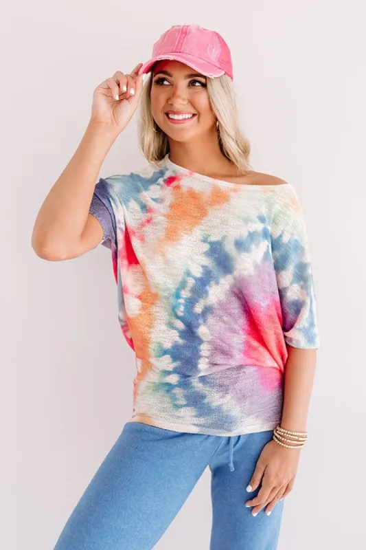 Sunshine Forecast Tie Dye Top sold by Impressions