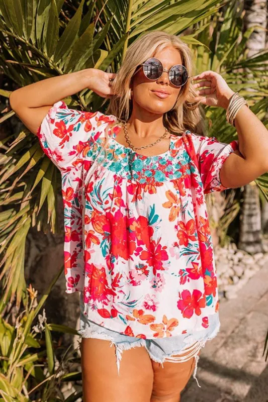 Only True Love Floral Top Curves sold by Impressions