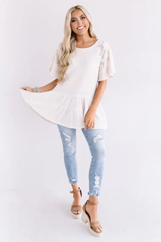 Quiet Oasis Waffle Knit Tunic sold by Impressions