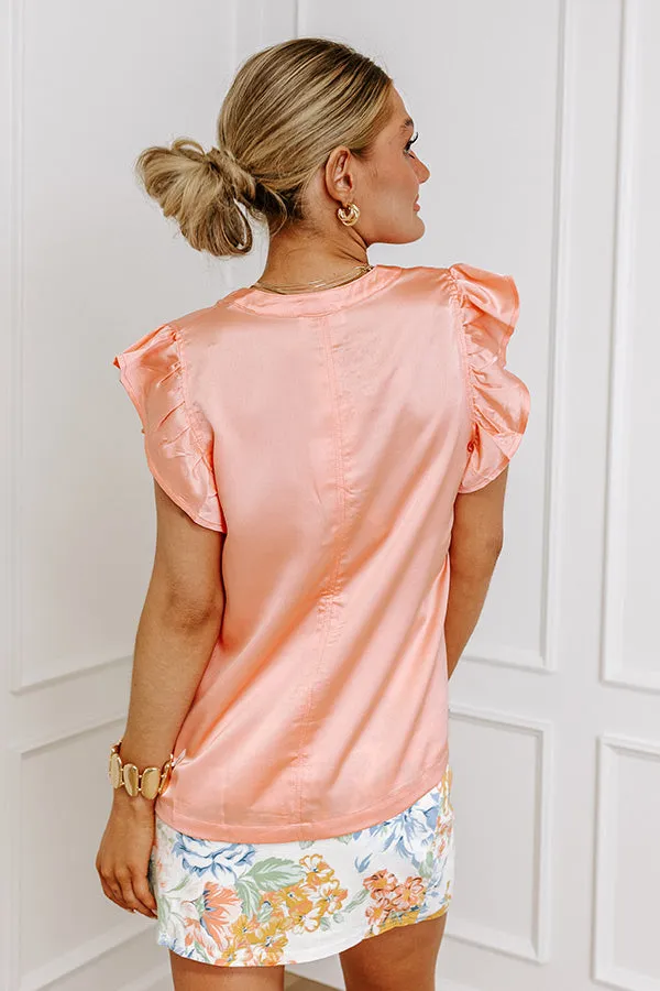 Margarita Happy Hour Satin Top in Peach sold by Impressions product image thumbnail 5