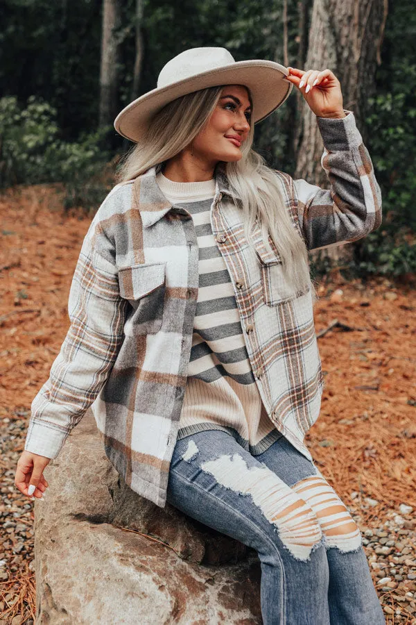 Nantucket Chill Plaid Jacket In Grey sold by Impressions product image thumbnail 2