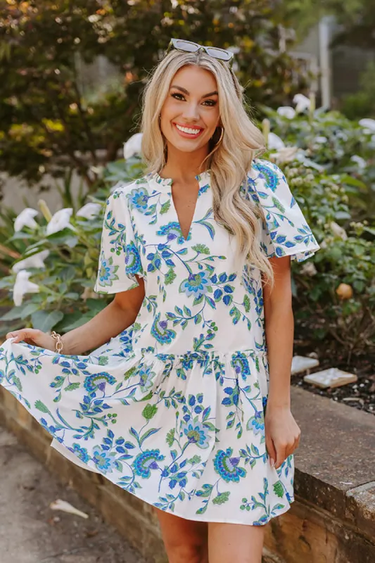 Provence Charm Floral Mini Dress sold by Impressions