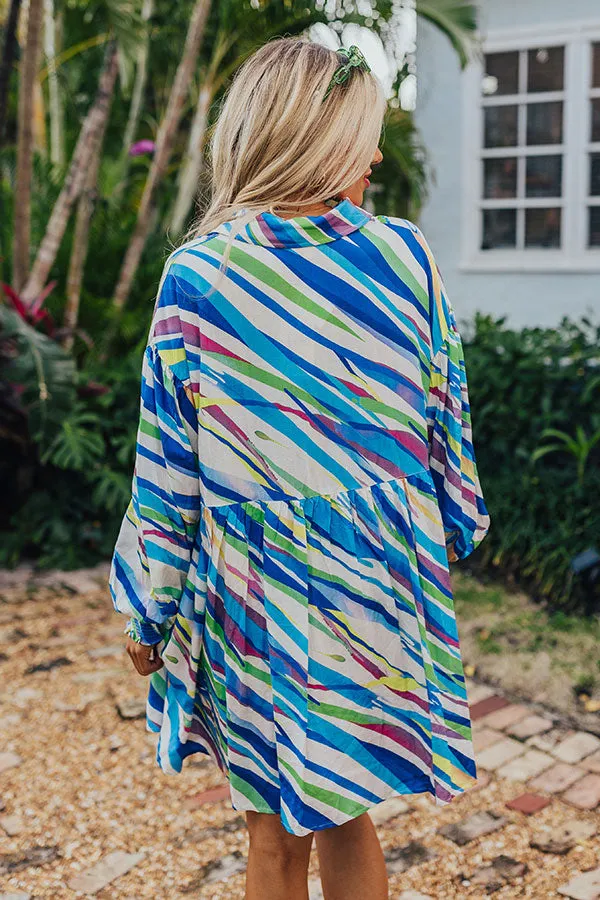 Sorbet Summer Mini Dress in Blue sold by Impressions product image thumbnail 4