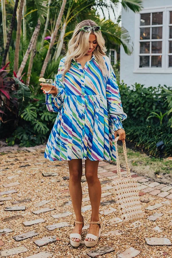 Sorbet Summer Mini Dress in Blue sold by Impressions