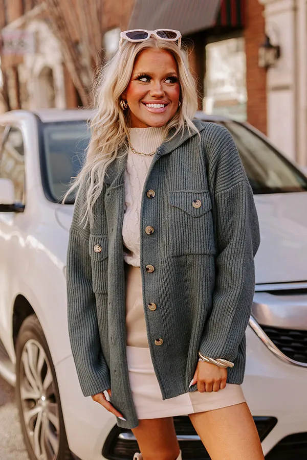 Next One Up Knit Jacket In Forest sold by Impressions product image thumbnail 3