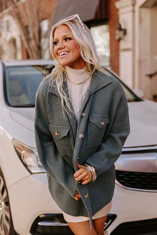 Next One Up Knit Jacket In Forest sold by Impressions product image thumbnail 2