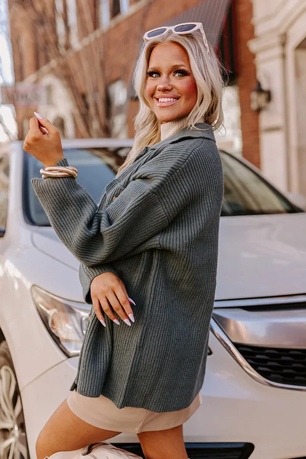 Next One Up Knit Jacket In Forest sold by Impressions product image thumbnail 4