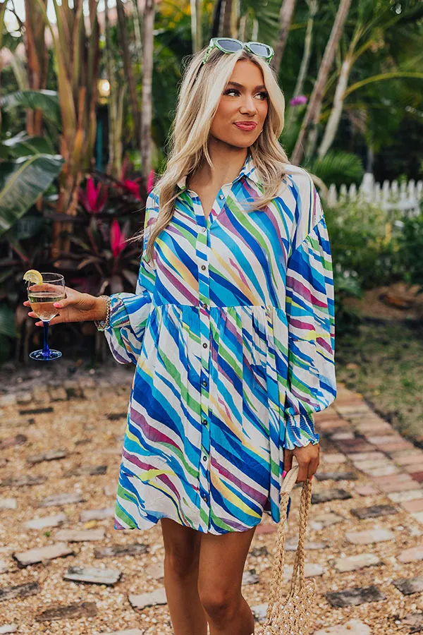 Sorbet Summer Mini Dress in Blue sold by Impressions product image thumbnail 2