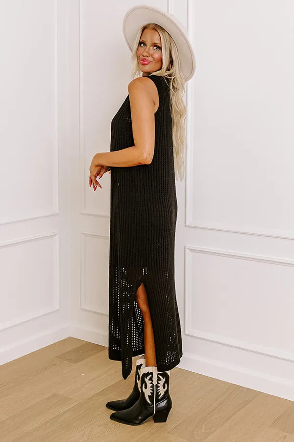 Paradise Path Crochet Maxi Dress in Black sold by Impressions product image thumbnail 2