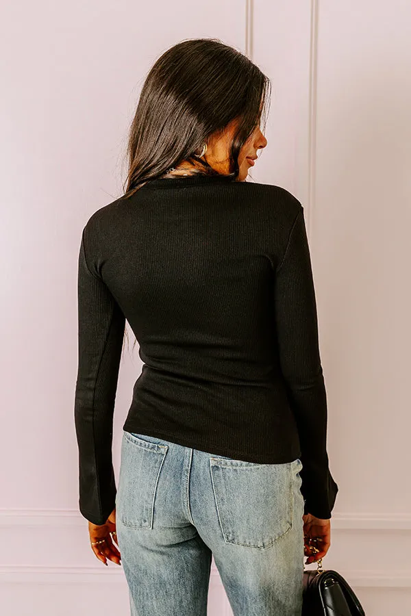 Rare Dream Ribbed Top In Black sold by Impressions product image thumbnail 3