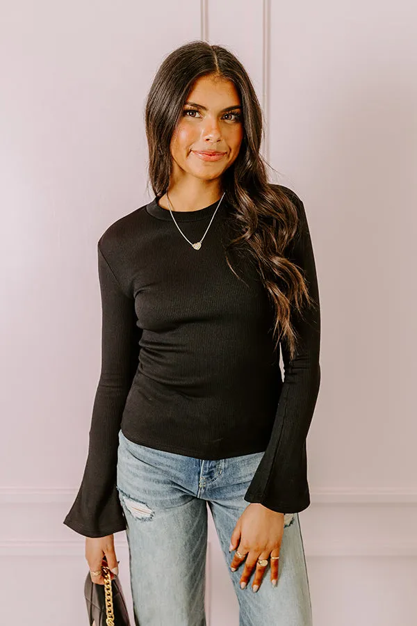 Rare Dream Ribbed Top In Black sold by Impressions product image thumbnail 4