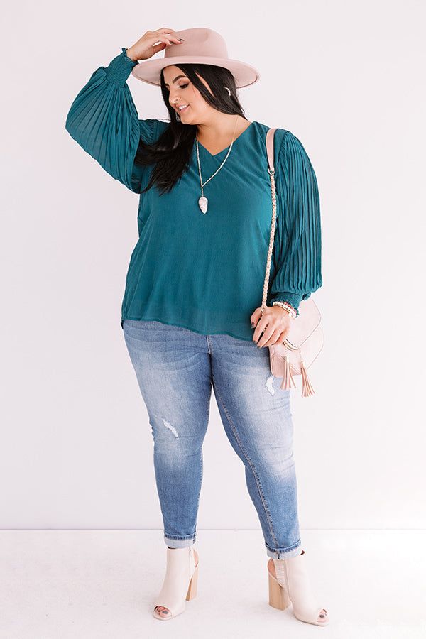 Sparks And Kisses Shift Top In Teal Curves sold by Impressions product image thumbnail 2