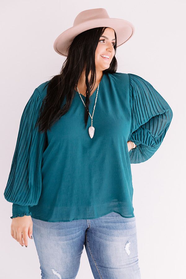 Sparks And Kisses Shift Top In Teal Curves sold by Impressions product image thumbnail 3