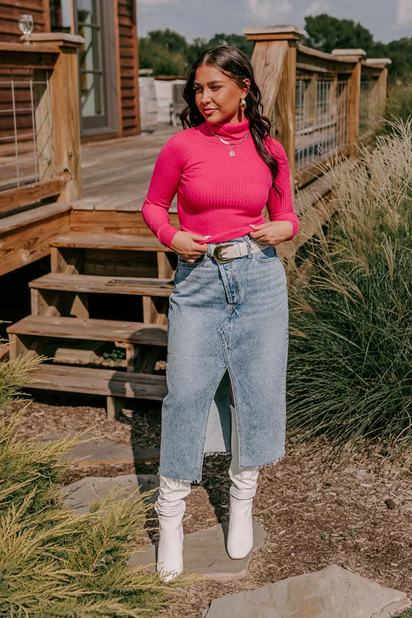 Passing Time Ribbed Top In Pink sold by Impressions product image thumbnail 5