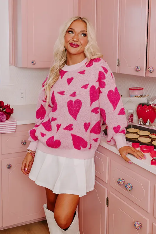 Chocolate Hearts Knit Sweater sold by Impressions