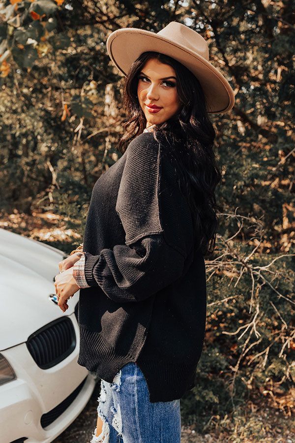 Full Of Warmth Tunic Sweater In Black sold by Impressions product image thumbnail 3