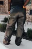 The Jenika High Waist Faux Leather Cargo Pants Curves sold by Impressions
