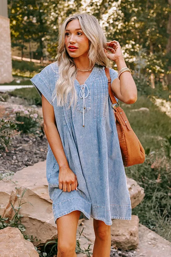Small Town Cafe Chambray Mini Dress sold by Impressions product image thumbnail 2