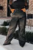 The Jenika High Waist Faux Leather Cargo Pants Curves sold by Impressions