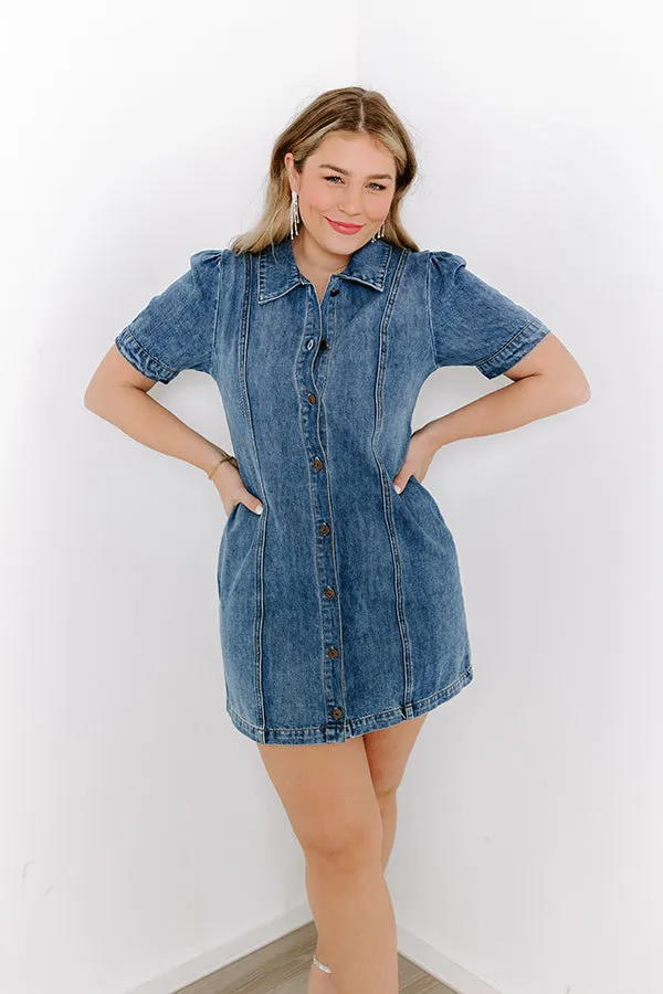 The Parleigh Denim Mini Dress sold by Impressions product image thumbnail 2