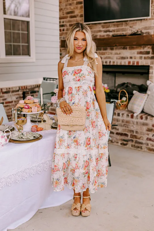 Secret Rose Garden Midi in White sold by Impressions