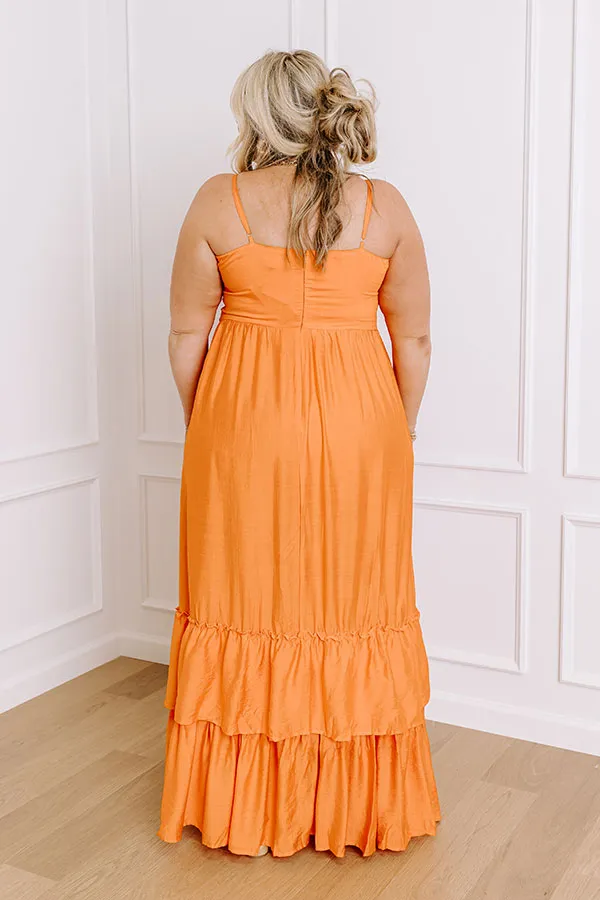 Coconut Grove Maxi Dress in Orange Curves sold by Impressions product image thumbnail 4