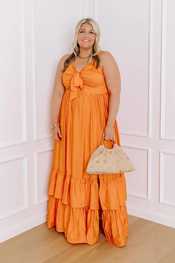 Coconut Grove Maxi Dress in Orange Curves sold by Impressions