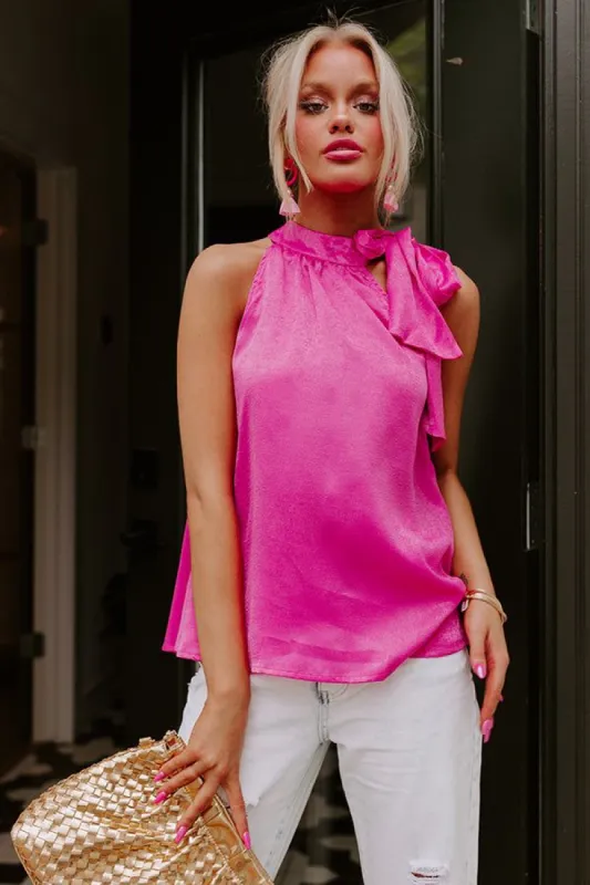 Make It Memorable Shift Top In Hot Pink sold by Impressions