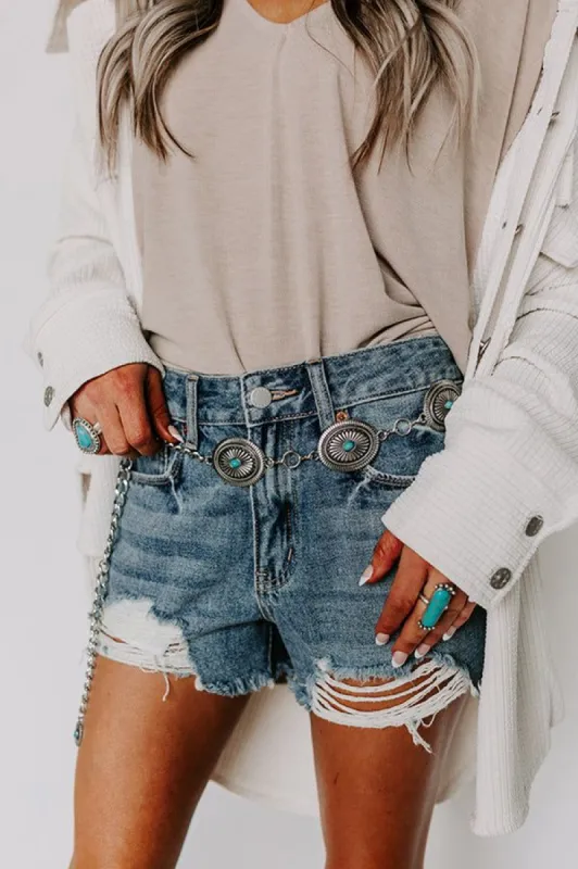 Stop The Show Concho Belt in Silver sold by Impressions