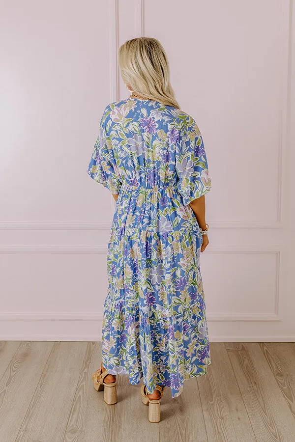 Blossom Breeze Floral Maxi In Periwinkle sold by Impressions product image thumbnail 4