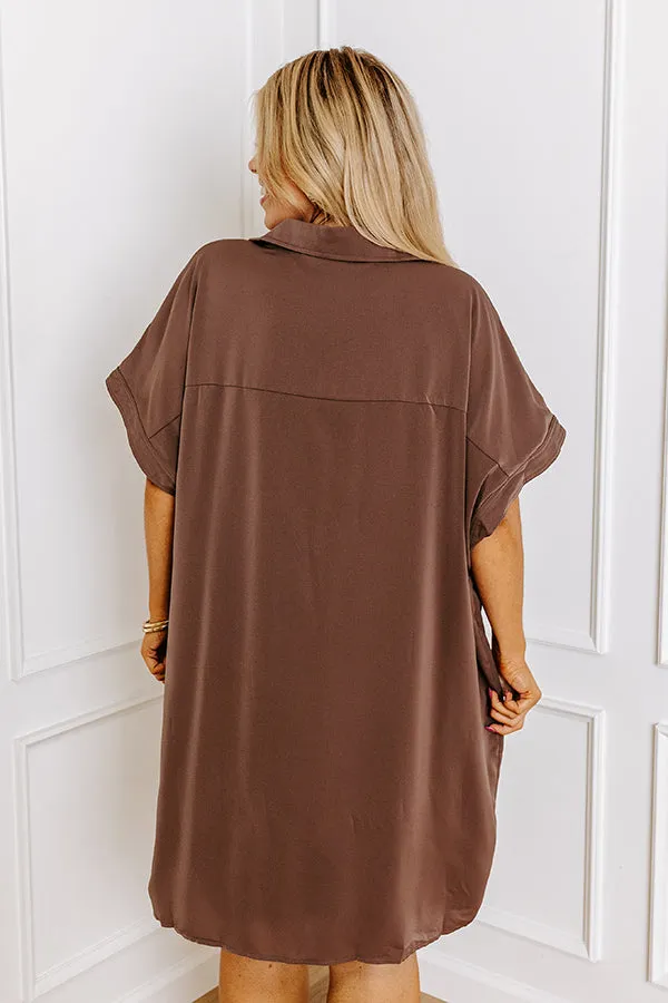 Effortless Radiance Shift Dress in Hazelnut Curves sold by Impressions product image thumbnail 4