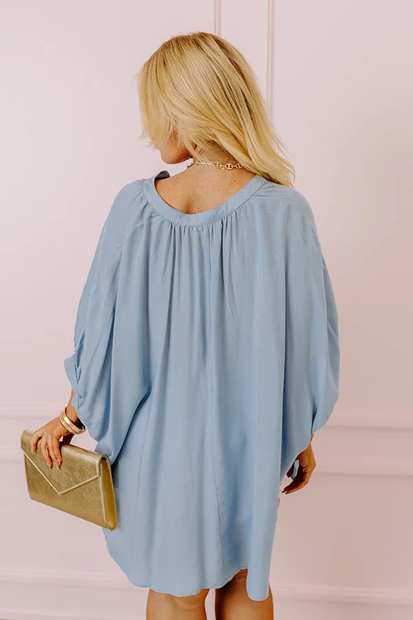 Sun-Kissed Sands Shift Top In Sky Blue Curves sold by Impressions product image thumbnail 4