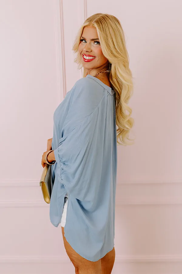 Sun-Kissed Sands Shift Top In Sky Blue Curves sold by Impressions product image thumbnail 2