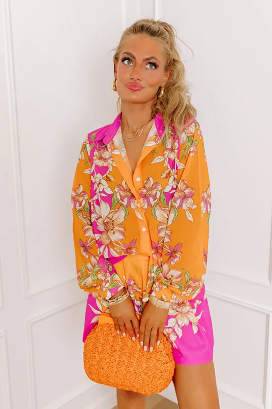 Hibiscus Kisses Button Up sold by Impressions
