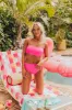Shore About It Bikini Top in Pink sold by Impressions