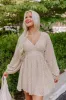 Romance In The Air Eyelet Mini Dress in Khaki sold by Impressions