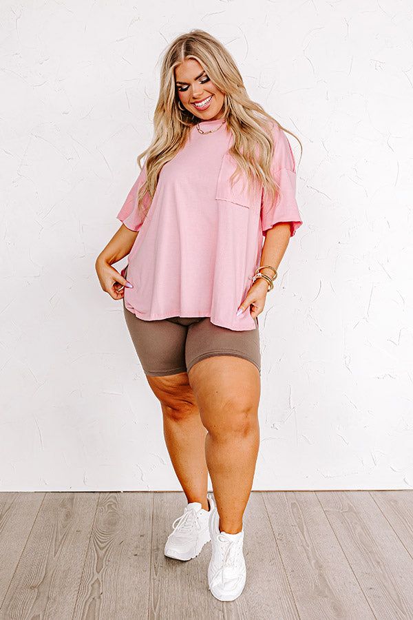 Chic And Sincere Shift Tee In Pink Curves sold by Impressions