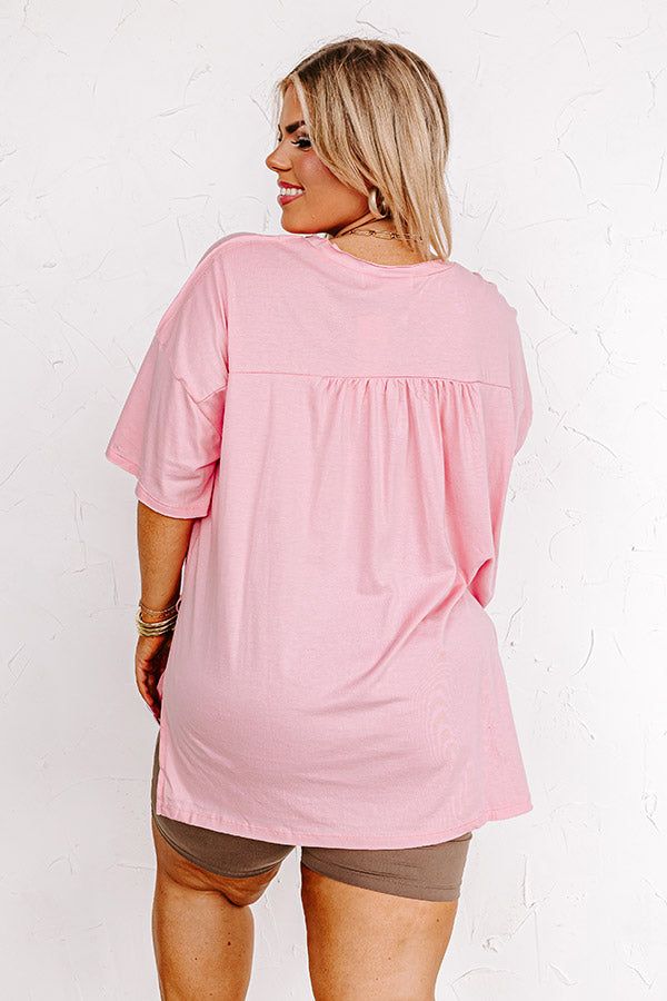 Chic And Sincere Shift Tee In Pink Curves sold by Impressions product image thumbnail 2