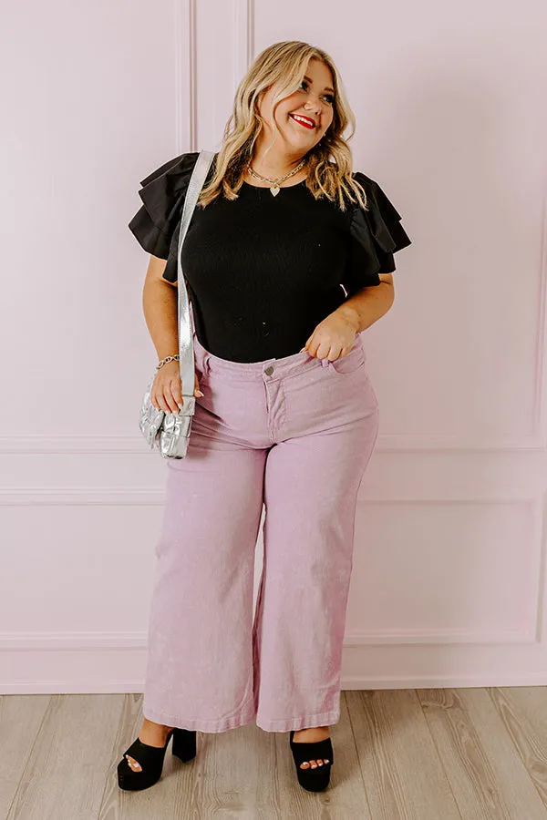 The Dex High Waist Straight Leg Jean In Lavender Curves sold by Impressions product image thumbnail 4