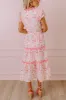 Garden Party Ready Floral Midi in Pink sold by Impressions