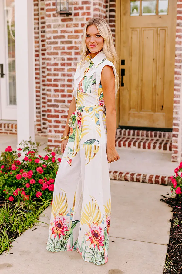 Tropical Tour Jumpsuit in White sold by Impressions product image thumbnail 4