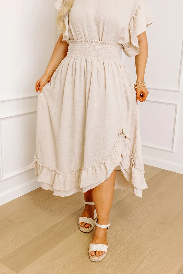 Happy Vacay High Waist Ruffle Skirt Curves sold by Impressions product image thumbnail 4